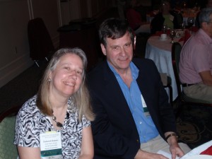 Conference co-chair Deborah Bowers with Dinner Keynote Tom Daniels. The two are authors of "Holding Our Ground"