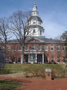 Maryland lawmakers were meeting at the State Capitol while farmland preservation administators met across the street at the historic Gov. Calvert House